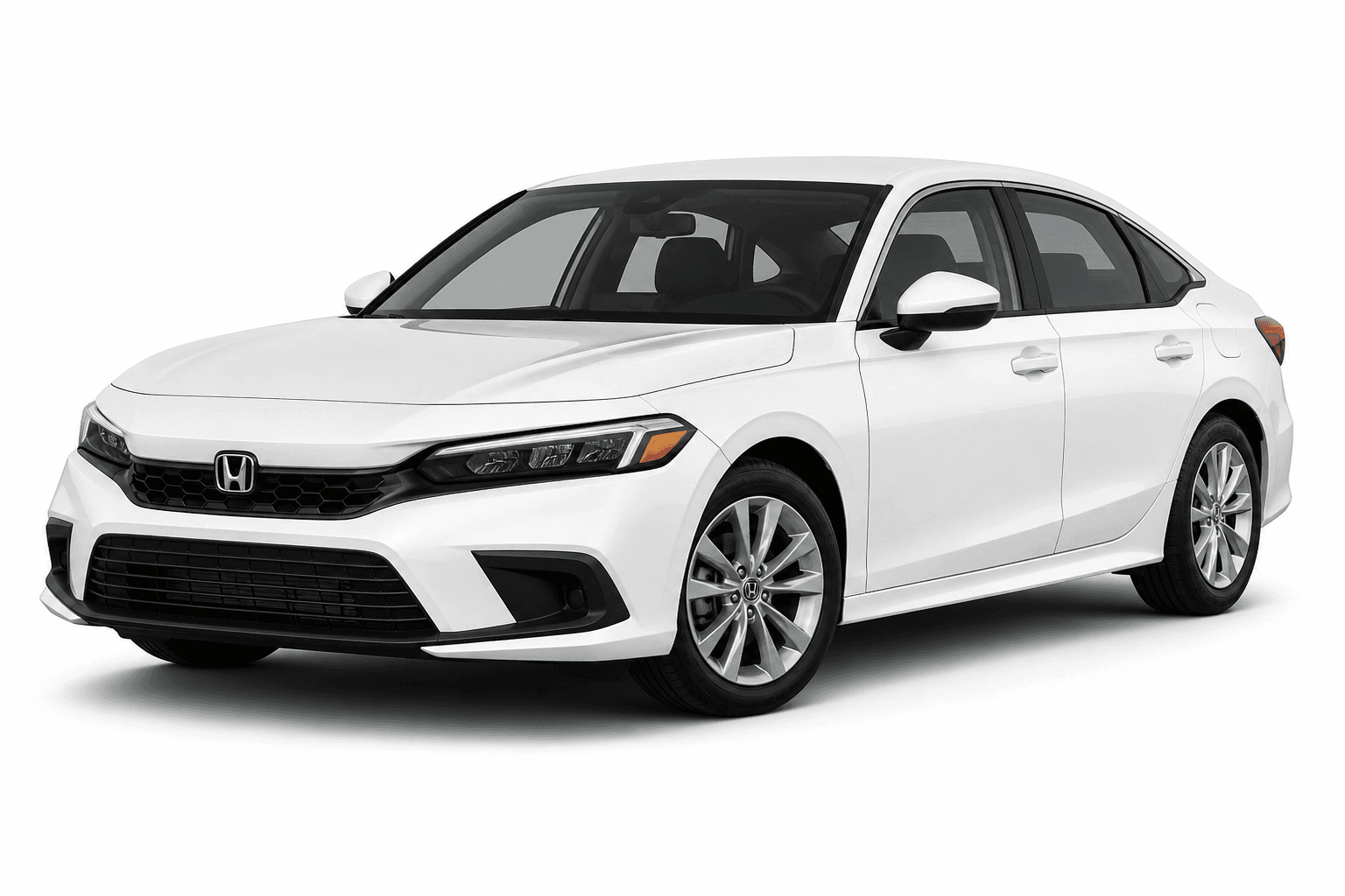 White Honda Civic sedan